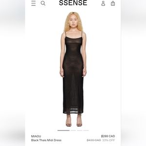 MIAOU-Black Thais Midi Dress